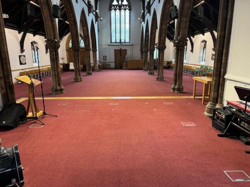 dirty church carpet