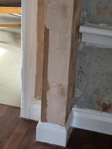 damp and mould treated and corner rebuilt 